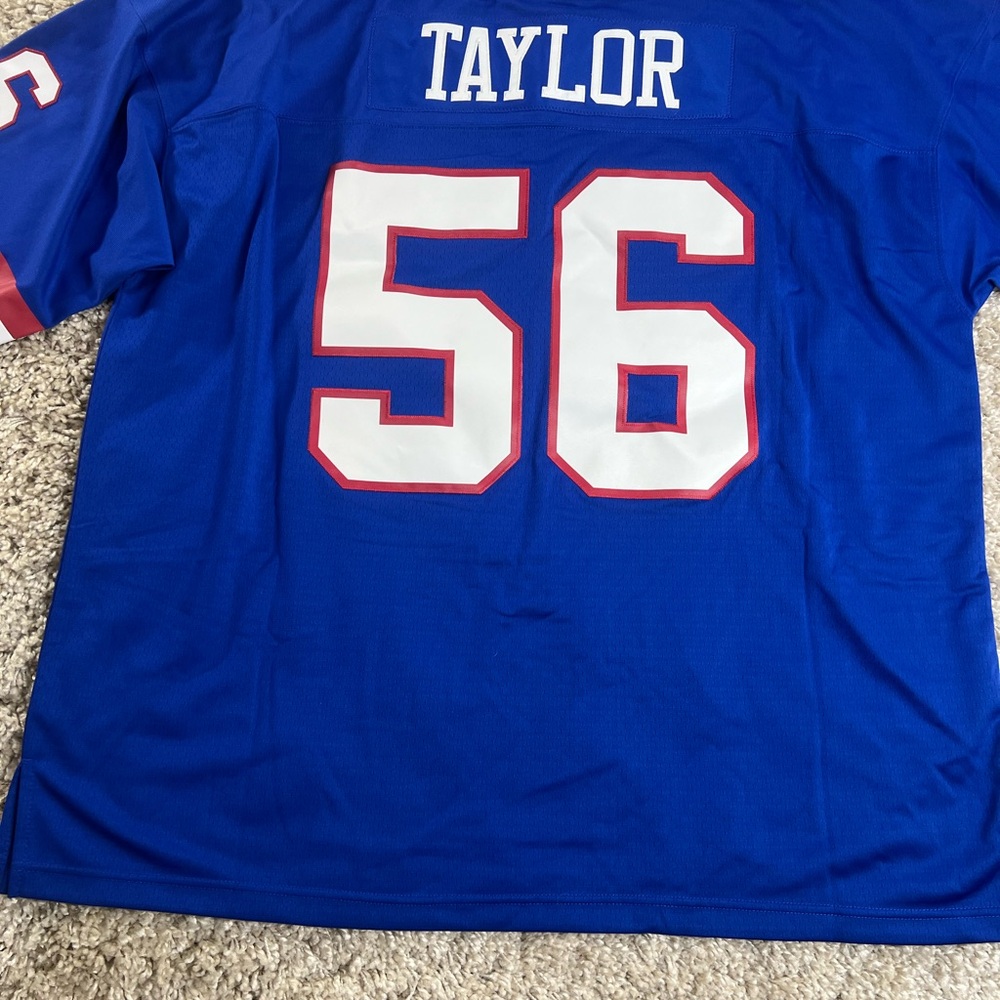Lawrence Taylor Mitchell & Ness Blue Jersey with Red and White Details